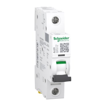 Miniature circuit breaker (MCB), Acti9 iC60N Disbo, 1P, 16A, C curve, 6000A (IEC/EN 60898-1), 10kA (IEC/EN 60947-2)